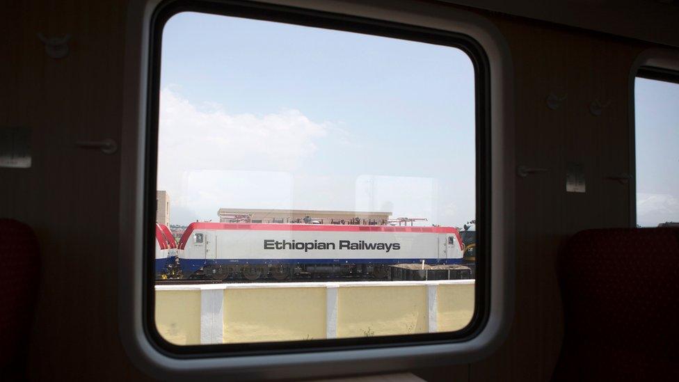 The Addis Ababa / Djibouti train line at the Feri train station in Addis Ababa on September 24, 2016