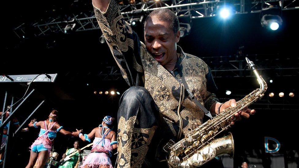 Femi Kuti performing at Womad in 2012