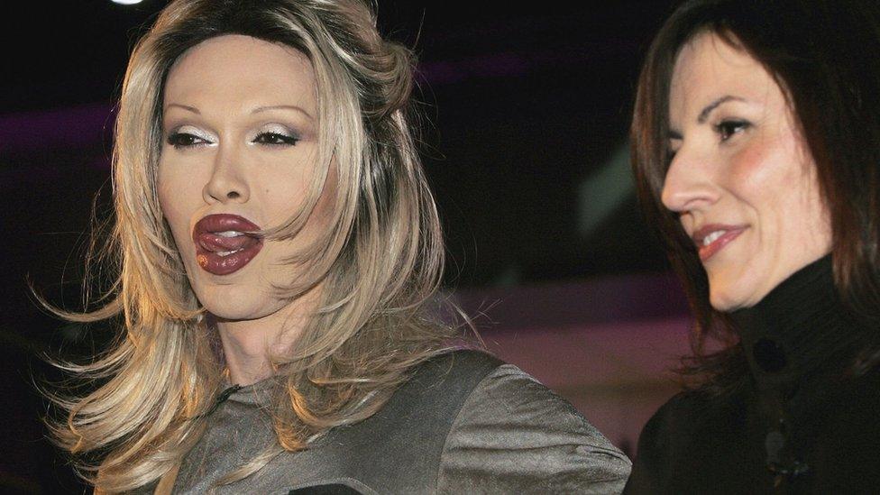 Pete Burns and Davina McCall on Celebrity Big Brother