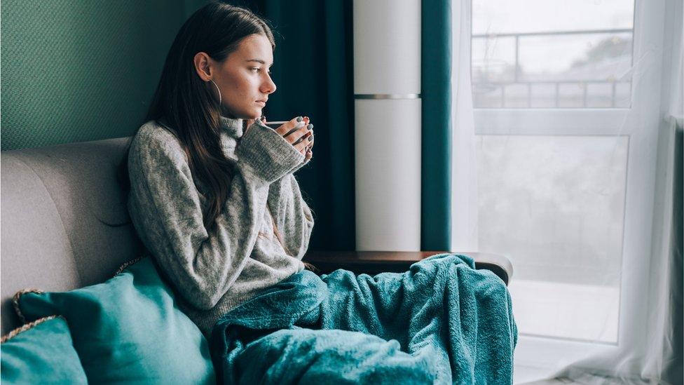 woman in blanket