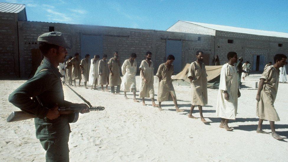 Mauritanian soldier guards Polisario Front rebels