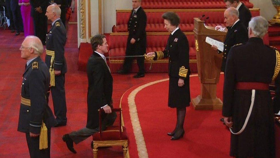 AP McCoy received his knighthood at Buckingham Palace from Princess Anne