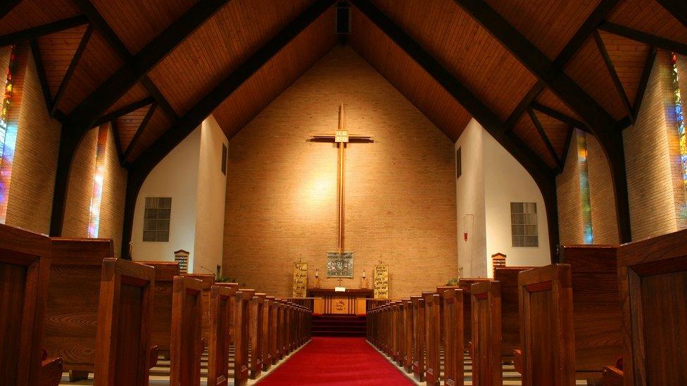 Interior of church