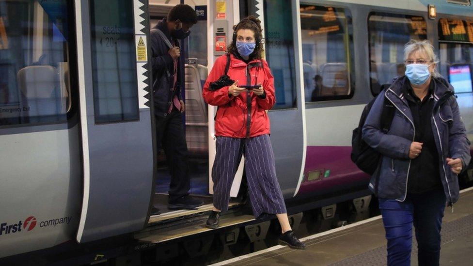 Commuters at Leeds station