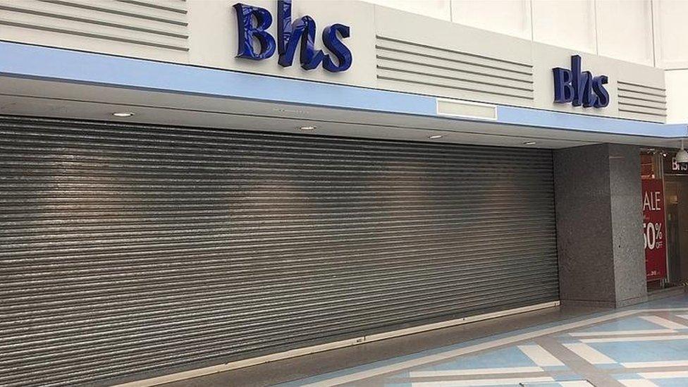 Shuttered BHS store