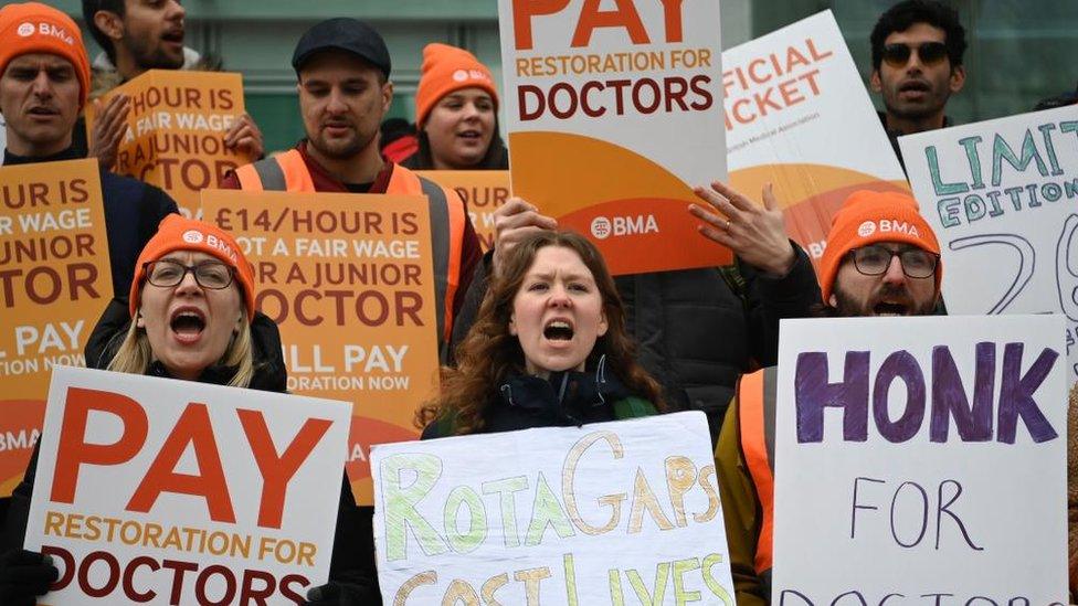 Picket line in London