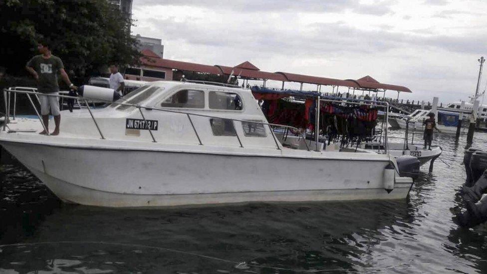 A tourist boat in Kota Kinabalu, Sabah, Malaysia