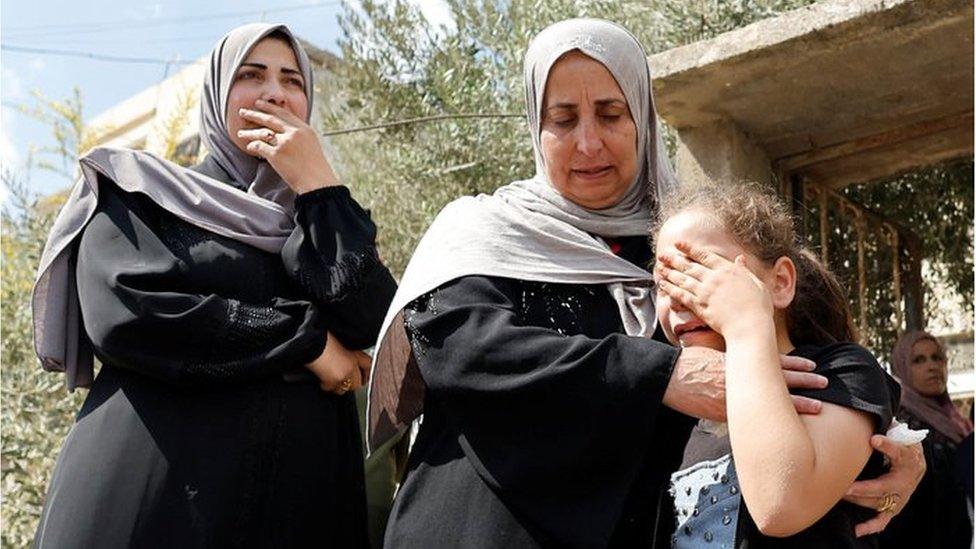 Palestinians mourn Mahmoud al-Sous, killed by Israeli troops in Jenin (08/10/22)