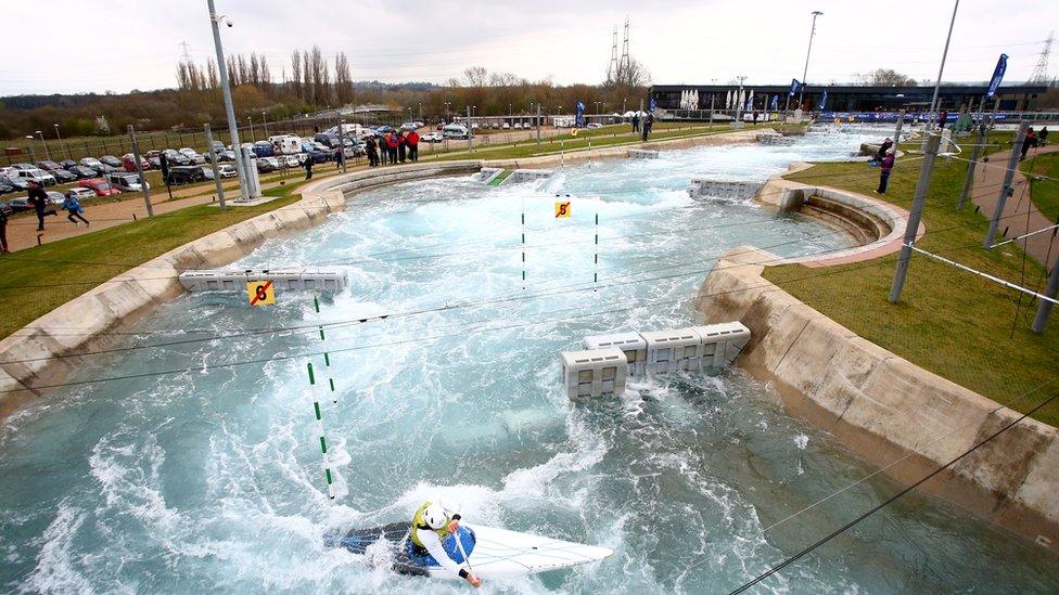 The white water centre at Lee Valley Park