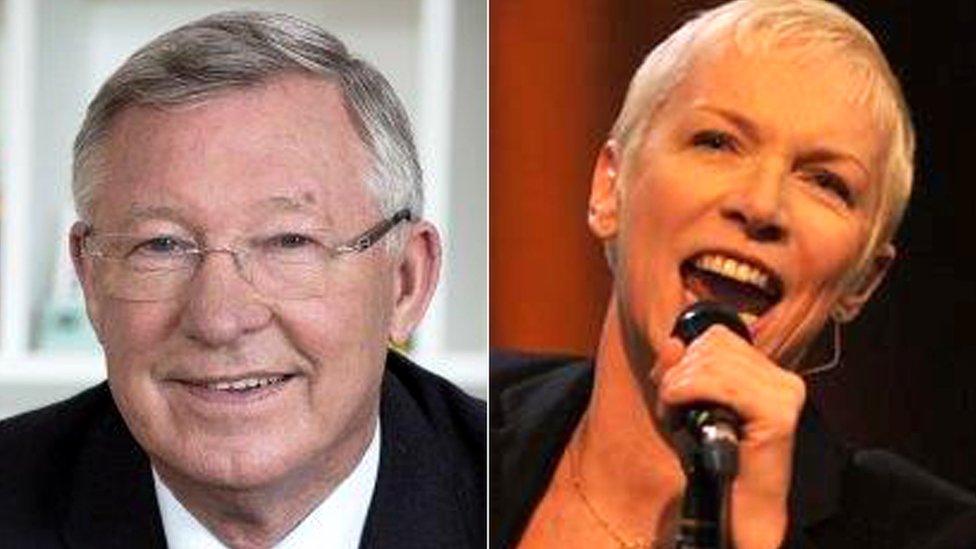 Sir Alex Ferguson and Annie Lennox