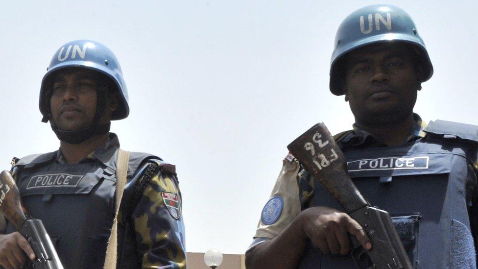 UN police officers - archive shot