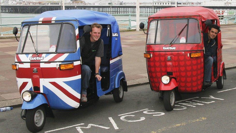 Indian tuk tuks in Brighton