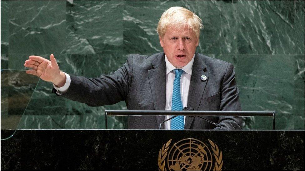 Boris Johnson at the UN