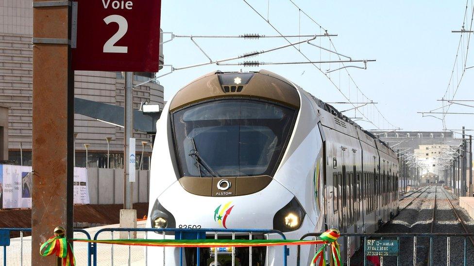 New express train in Dakar, Senegal