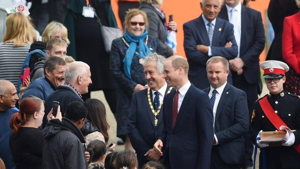 Prince Williams meets local community leaders and members of the local community