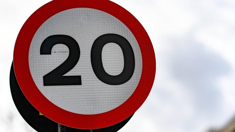 20 mph speed sign