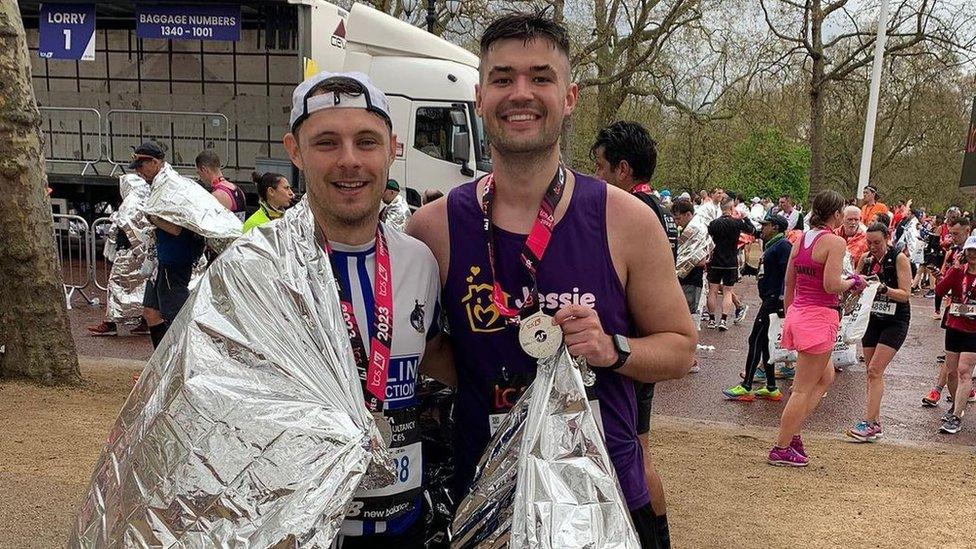 Lloyd Kembrey after the London Marathon