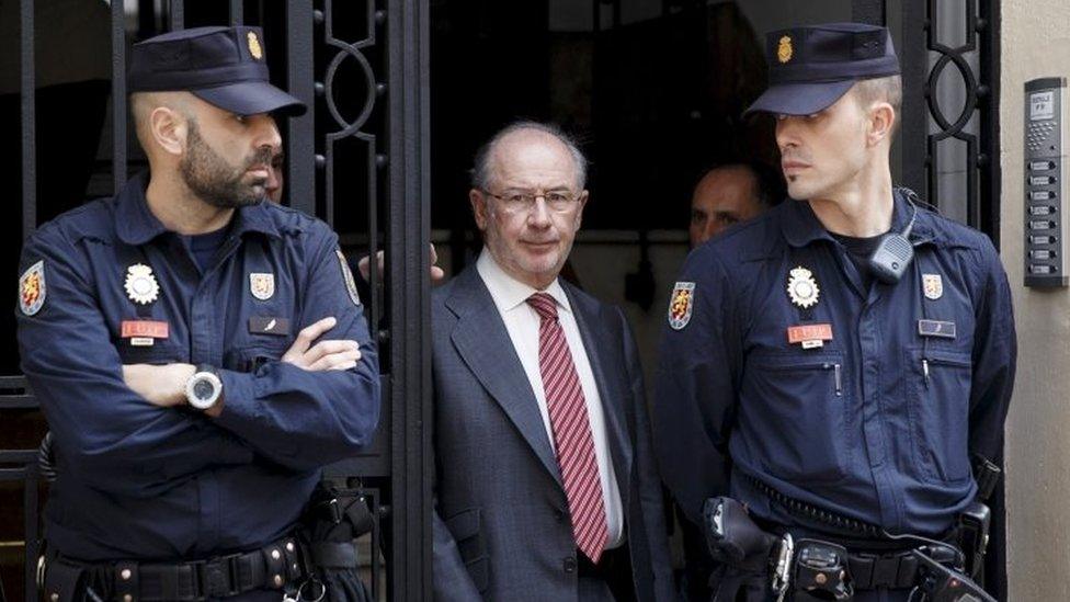 Rodrigo Rato (centre). File photo