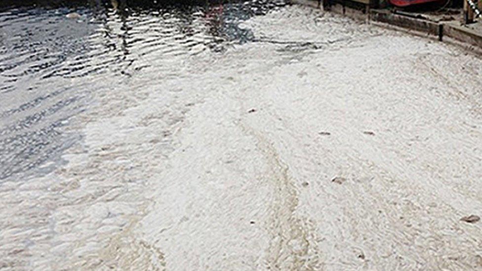 Sewage in the River Thames