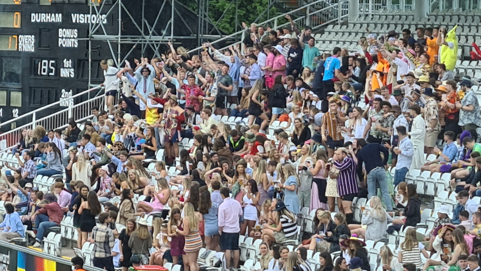 Students at cricket match