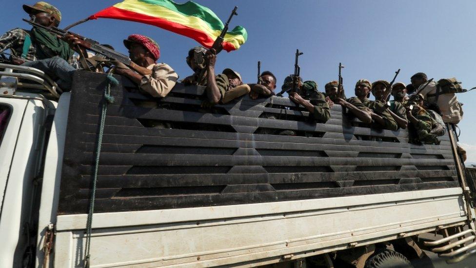 Amhara forces in Tigray, Ethiopia -