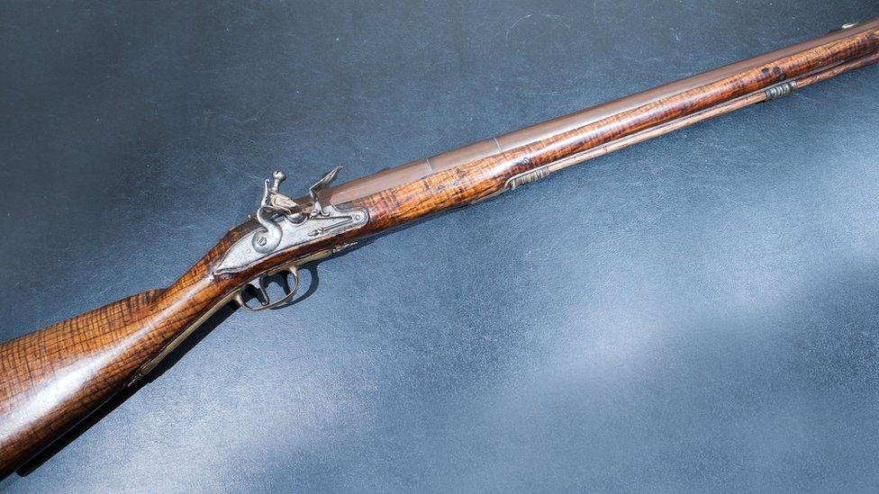 Musket on display at the Orange Heritage Museum believed to have been used in the Battle of the Boyne