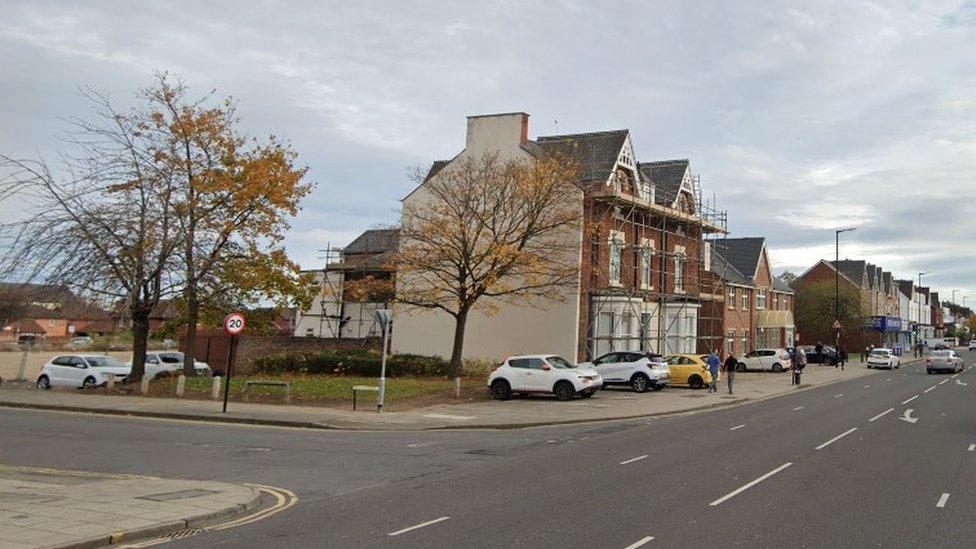 Stock image of Borough Road at the junction with Melrose Street