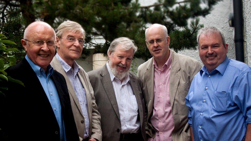 Seamus Kelters (right) and the authors of Lost Lives