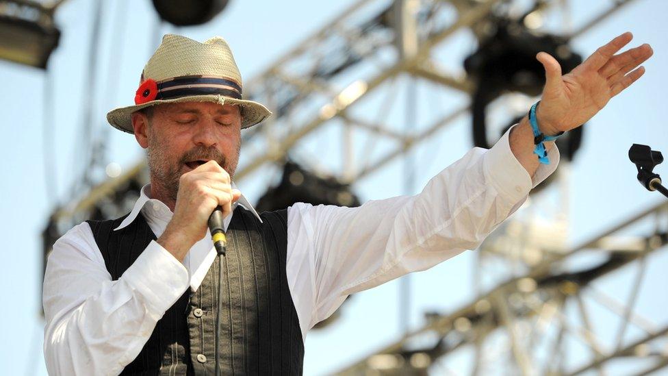 Musician Gordon Downie performs during Day 3 of the Coachella Valley Music & Arts Festival 2011