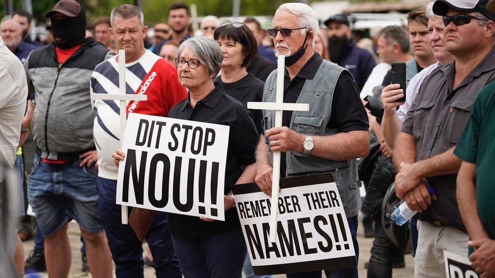 Protesters in Senekal