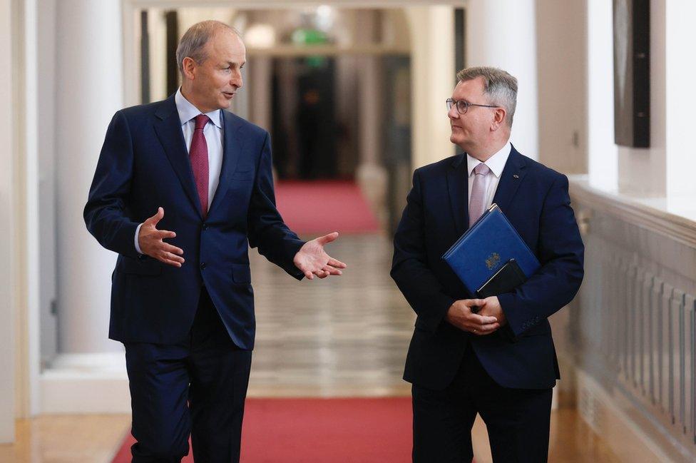 Micheál Martin and Sir Jeffrey Donaldson