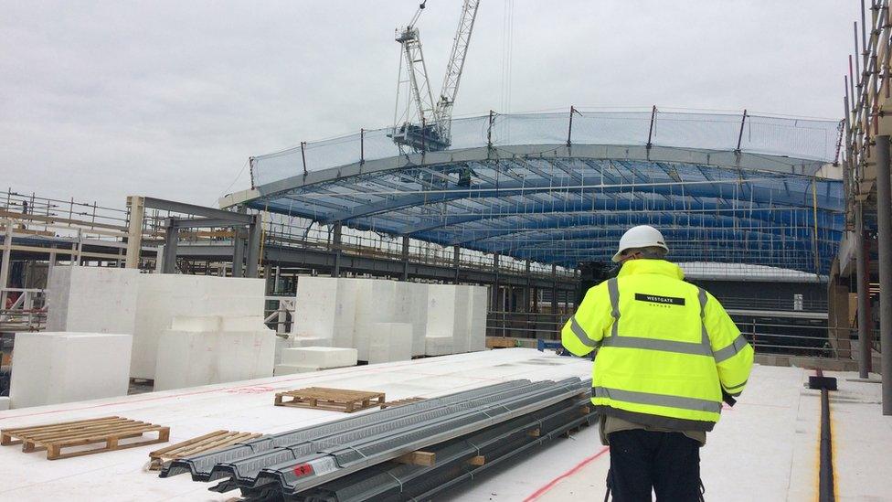 Construction work on Westgate Oxford