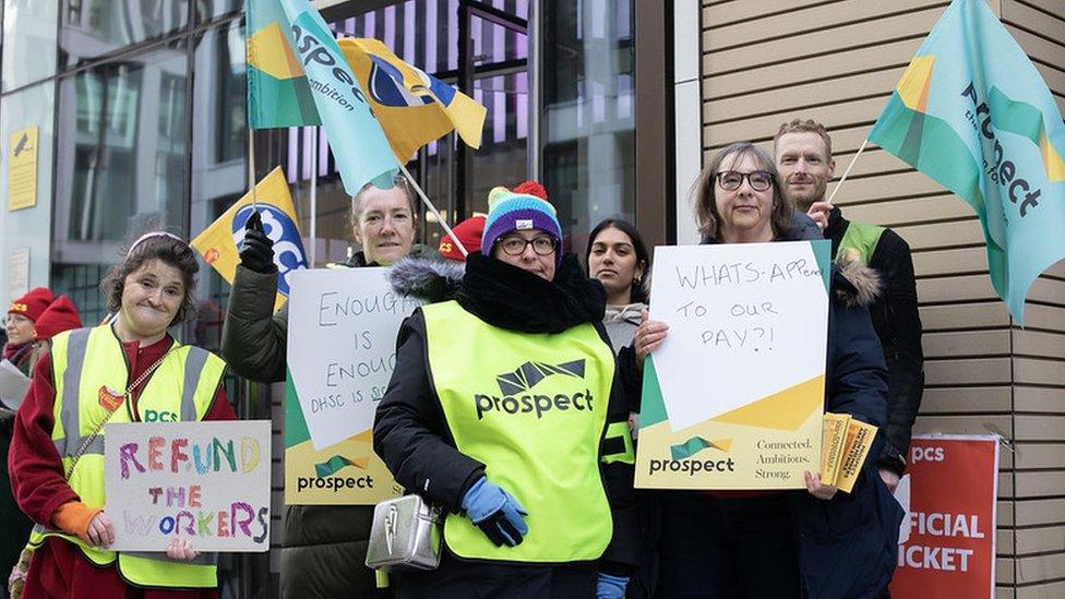 Prospect members on a strike in London in March