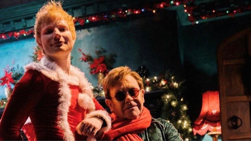 Ed Sheeran and Elton John.