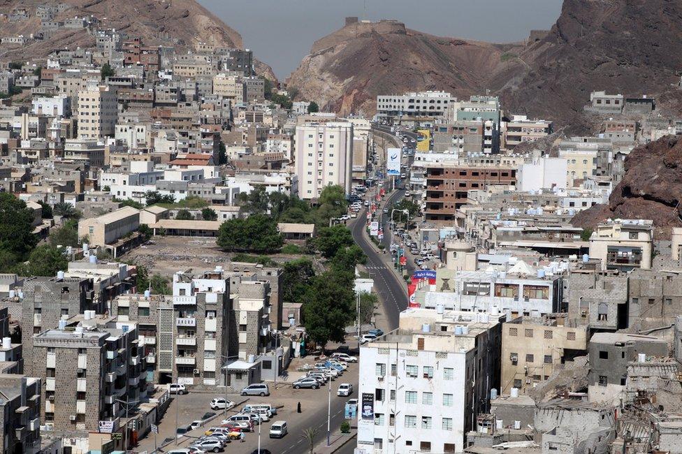 General view of downtown Aden, Yemen (31 October 2019)