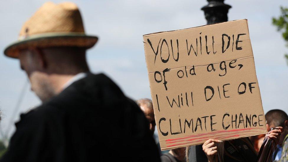 Protesters with signs