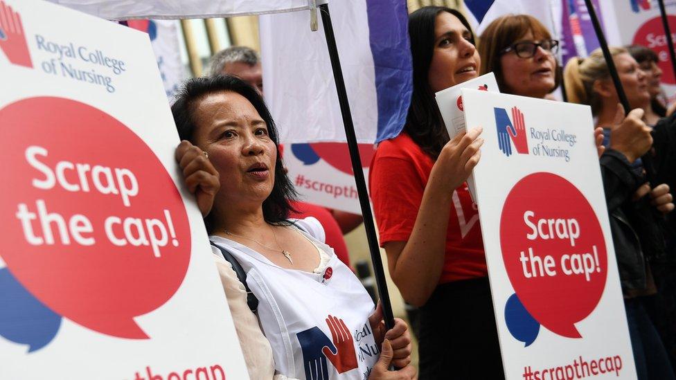 Protests against the public sector pay cap