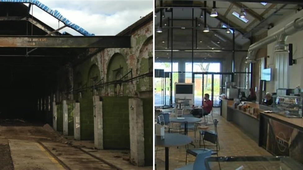 An old, Victorian rail shed has been turned into a new student union building.