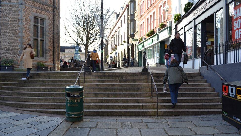 St Peter Port market steps