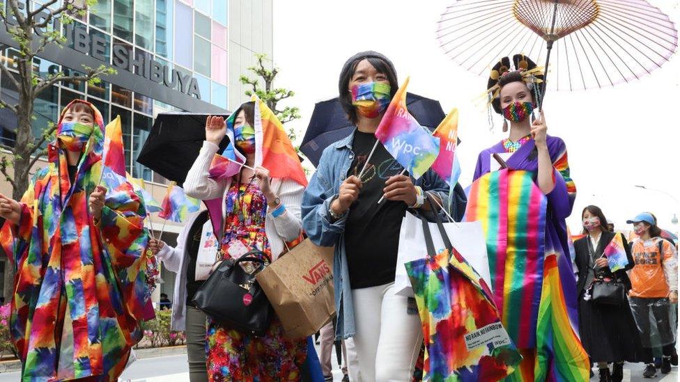 Tokyo pride march in 2022