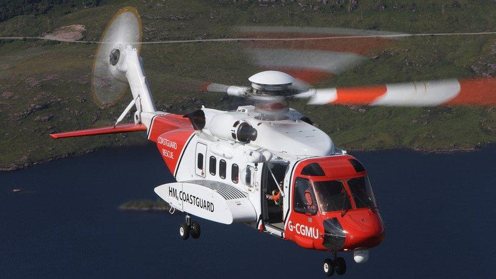 Coastguard helicopter