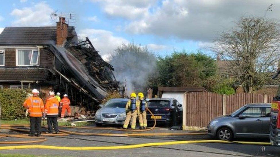 House collapse scene