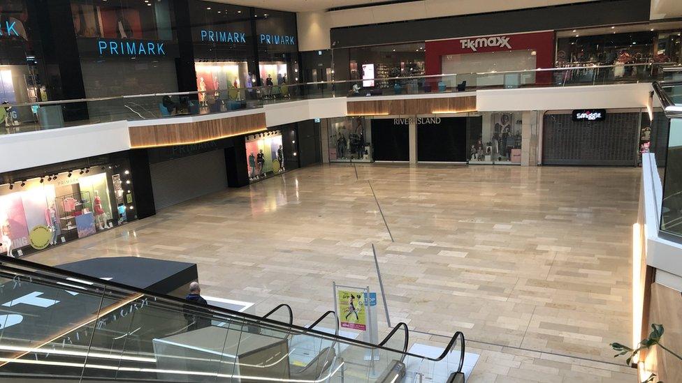 Inside Queensgate shopping centre 2022