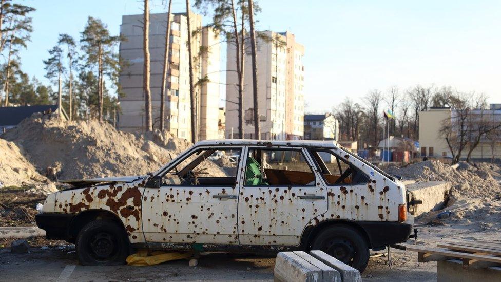 Scenes from villages around Kyiv