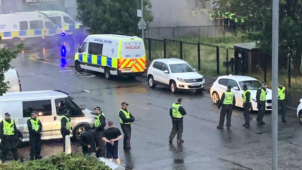 Protesters in Glasgow