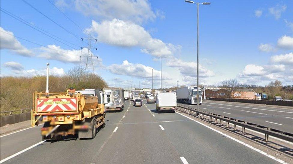 M6 northbound near Birmingham