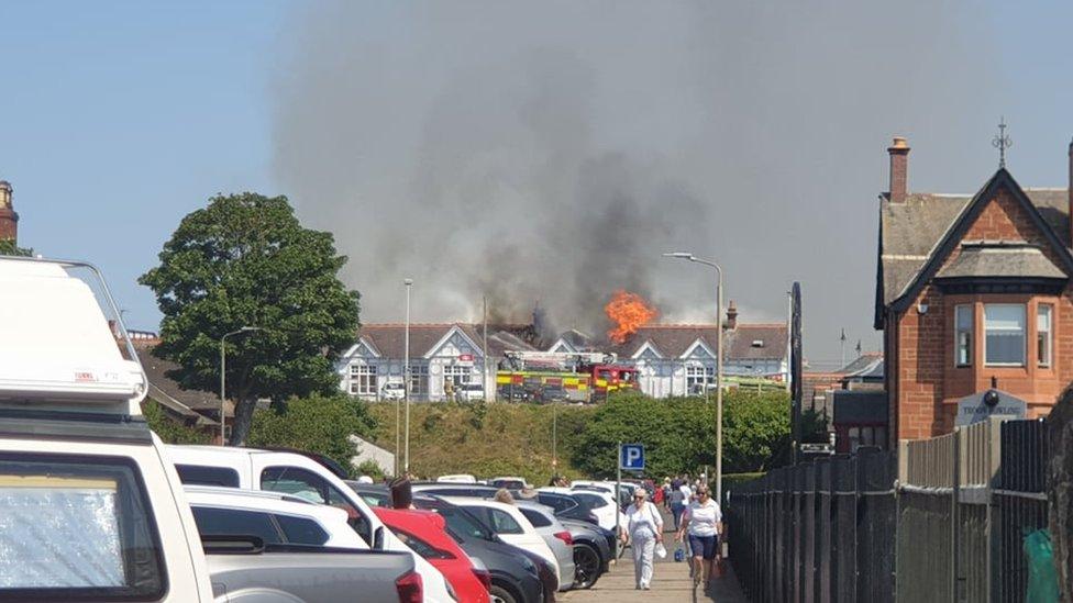 Troon station fire