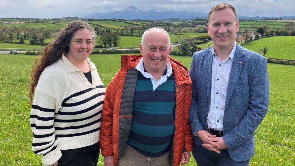 Amelia and Patrick McKay with Donal McAnallen