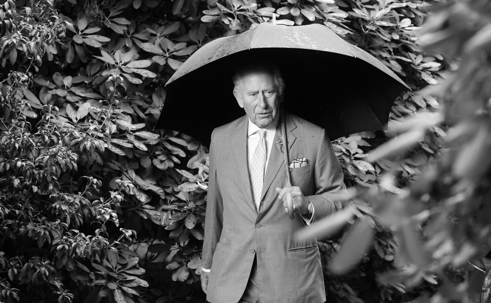 Prince Charles, Prince of Wales, known as the Duke of Rothesay when in Scotland, during his visit to the Royal Botanic Garden Edinburgh on 1 October 2021 in Edinburgh, Scotland.