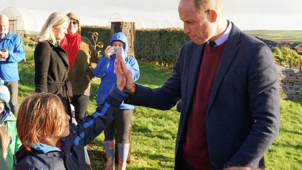 Prince William at Newquay Orchard